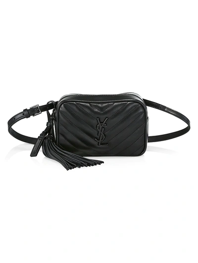 Saint Laurent Women's Lou Matelassé Leather Belt Bag In Black