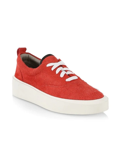 Fear Of God Sixth Collection Suede Lace-up Sneakers In Red