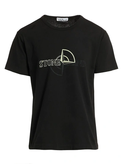 Stone Island Men's Compass Graphic T-shirt In Black