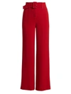 Cinq À Sept Women's Eliza Belted Crepe Pants In Scarlet