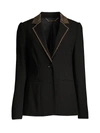 Elie Tahari Women's Stella Studded Single-button Jacket In Black
