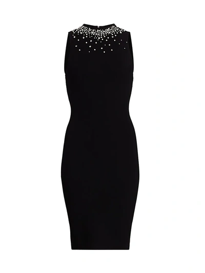 Milly Women's Embellished Sleeveless Bodycon Dress In Black