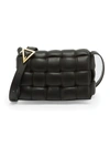 Bottega Veneta The Cassette Padded Leather Crossbody Bag In Black