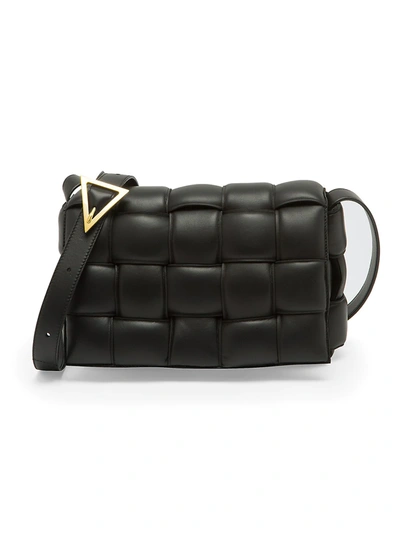 Bottega Veneta The Cassette Padded Leather Crossbody Bag In Black