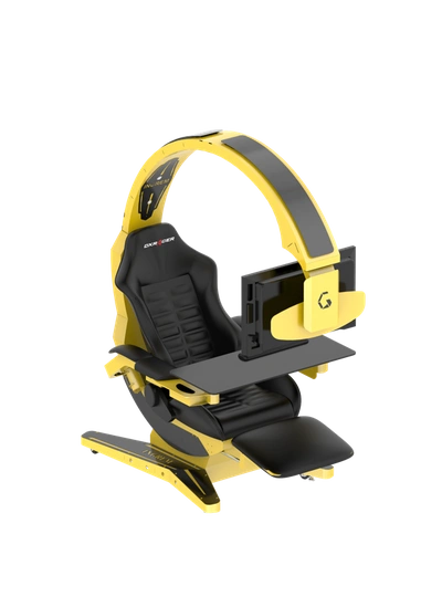 Ingrem Coding Pod Reclining Work And Game Station In Yellow-black