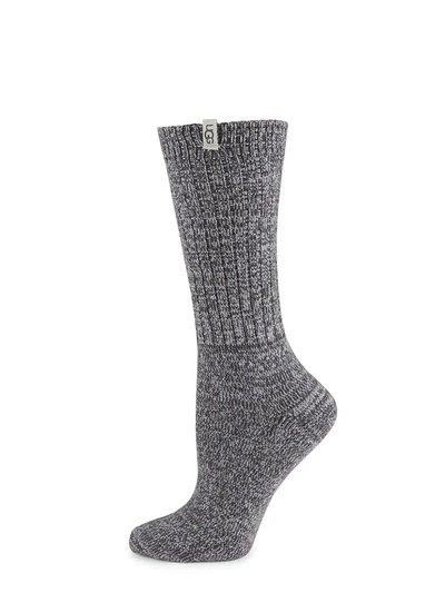 Ugg Rib-knit Slouchy Crew Socks In Nightfall