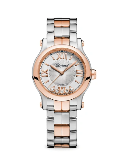 Chopard Happy Sport 18k Rose Gold & Stainless Steel Bracelet Watch