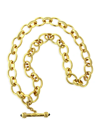 Elizabeth Locke Gold Lampedusa 19k Yellow Gold Medium Oval-link Toggle Necklace