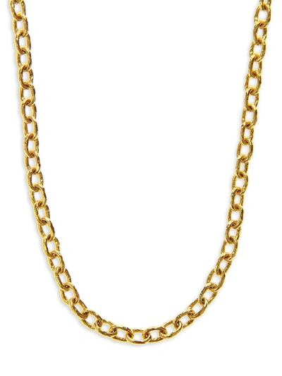 Elizabeth Locke Gold Orvieto Hammered 19k Yellow Gold Medium Oval-link Chain Toggle Necklace