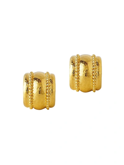 Elizabeth Locke Amalfi 19k Yellow Gold Cuff Earrings