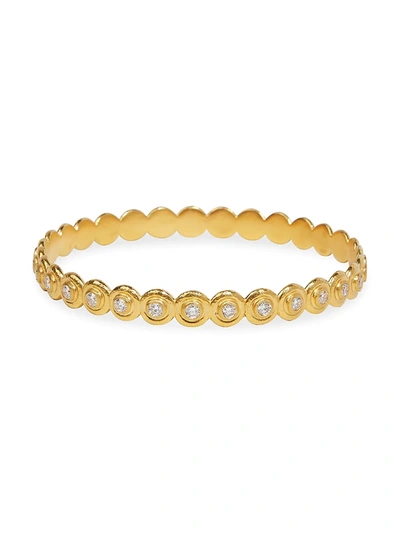 Gurhan Droplet 24k Yellow Gold & Diamond Bangle Bracelet