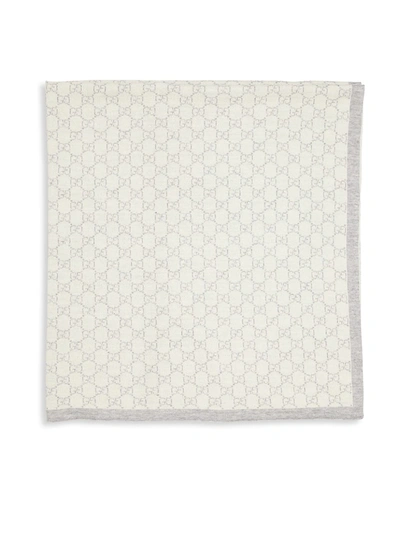 Gucci Baby's Gg Pattern Wool Blanket