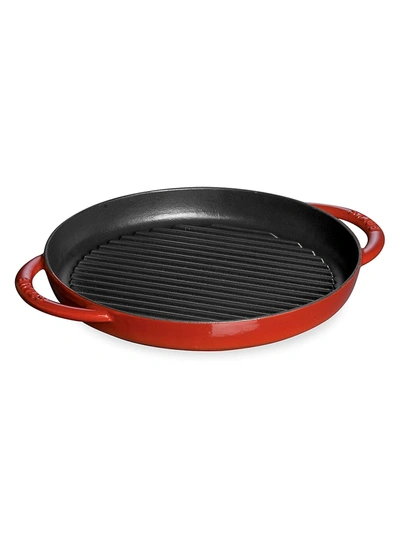 Staub 10" Round Double Handle Pure Grill In Cherry