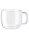 Zwilling J.a. Henckels Zwilling Double Wall Glass 2-piece Cappuccino Glass Mug Set In Silver