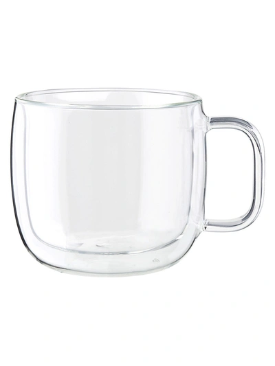 Zwilling J.a. Henckels Zwilling Double Wall Glass 2-piece Cappuccino Glass Mug Set In Silver