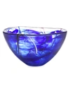 Kosta Boda Medium Contrast Glass Bowl In Blue