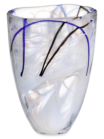 Kosta Boda Contrast Glass Vase In White