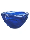 Kosta Boda Small Contrast Glass Bowl In Blue