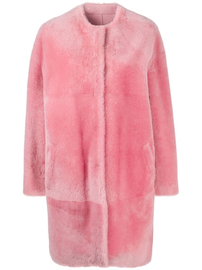 Blancha Faux-fur Reversible Coat In Pink