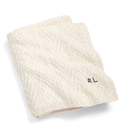 Polo Ralph Lauren Highland Throw Blanket In Classic Cream