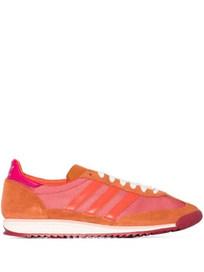 Adidas Originals + Wales Bonner Sl 72 Shell, Leather And Suede Sneakers In Bubblegum