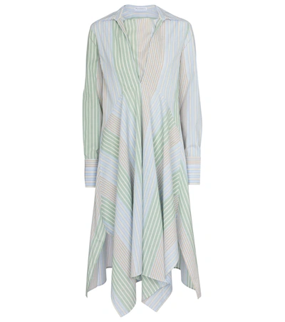 Jw Anderson Stripe-pattern Asymmetric Shirtdress In Multi-colour