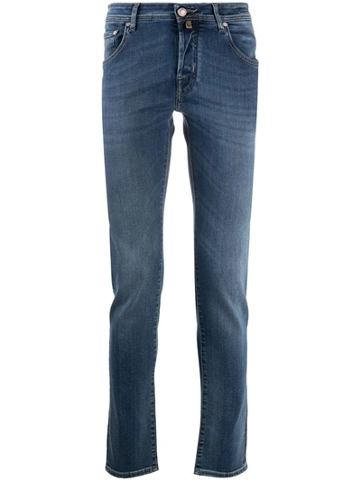 Jacob Cohen Faded Skinny Jeans In Blue