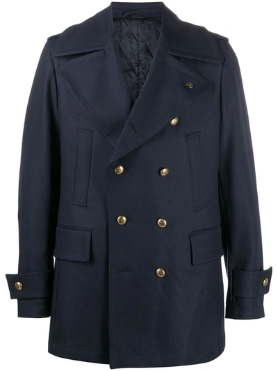 Gabriele Pasini Double-breasted Military Jacket In Blue