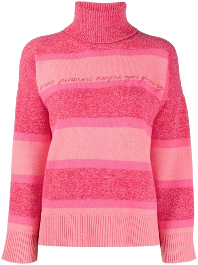 Giada Benincasa Striped Wool Jumper In Pink