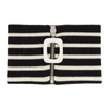 Jw Anderson J.w. Anderson Scarf With Zip With Horizontal Stripes In Black