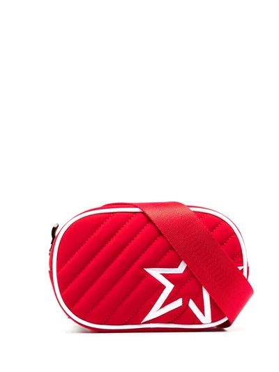 Perfect Moment Star Embroidered Quilted Belt Bag In Red