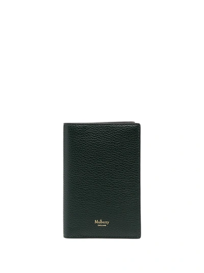 Mulberry Logo-embossed Passport Case In Green