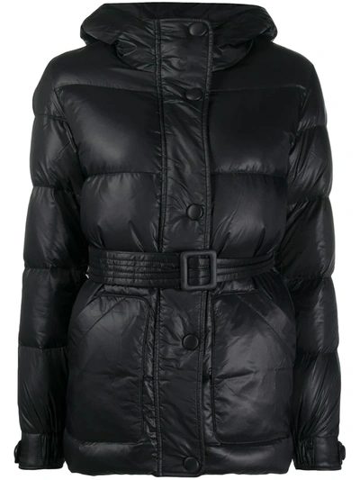 Armani Exchange Hooded Puffer Jacket In Black