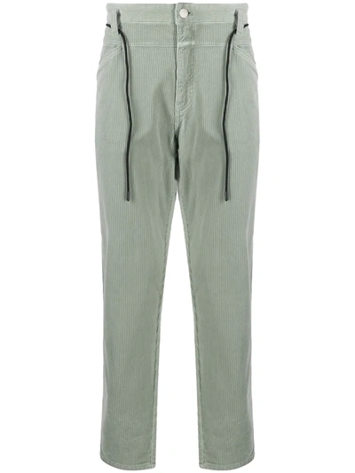 Closed Corduroy Straight-leg Trousers In Green