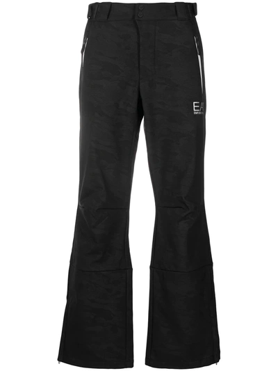 Ea7 Logo-print Ski Trousers In Black