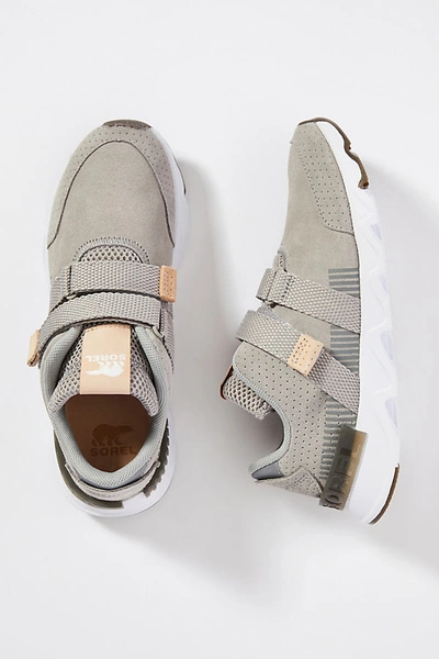 Sorel Kinetic Lite Strap Sneakers In Grey