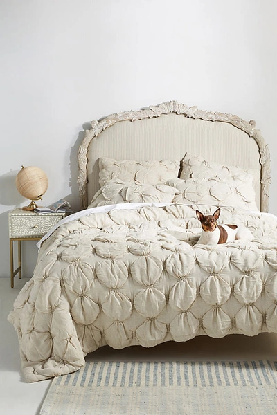 Anthropologie Textured Elroy Quilt By  In White Size Kg Top/bed