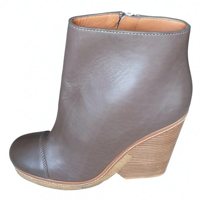 Pre-owned Marc By Marc Jacobs Leather Ankle Boots In Brown