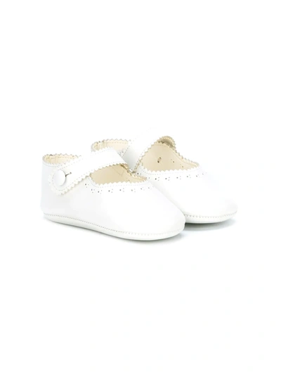 Pèpè Babies' Perforated Detail Pre-walkers In White