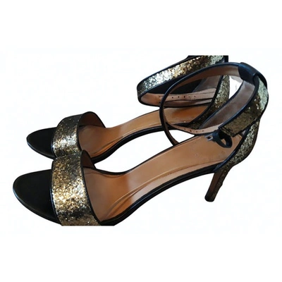 Pre-owned Marc Jacobs Gold Glitter Sandals