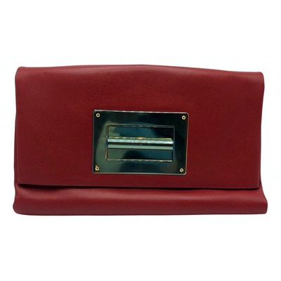 Pre-owned Tom Ford Leather Clutch Bag In Red