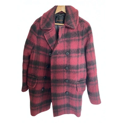 Pre-owned Coach Red Wool Coat
