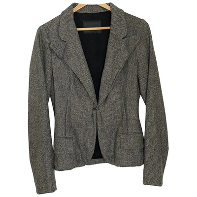 Pre-owned Lanvin Wool Suit Jacket In Grey