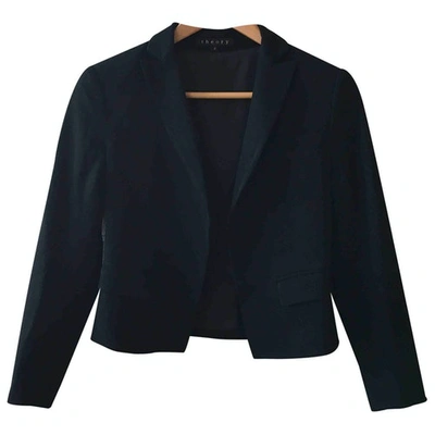 Pre-owned Theory Wool Jacket In Black