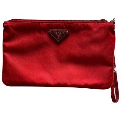 Pre-owned Prada Re-edition Red Clutch Bag
