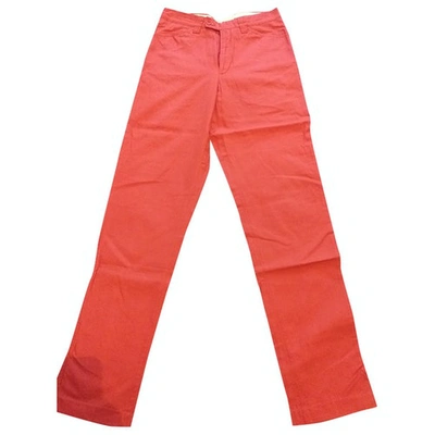 Pre-owned Trussardi Slim Jeans In Red