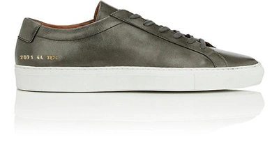 Common Projects Bny Sole Series: Achilles Leather Low-top Sneakers In Gray