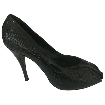 Pre-owned John Richmond Patent Leather Heels In Black