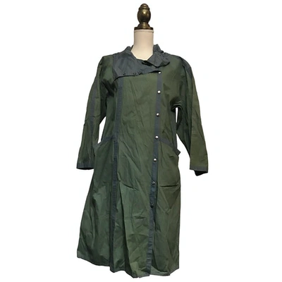 Pre-owned Chloé Trench Coat In Green