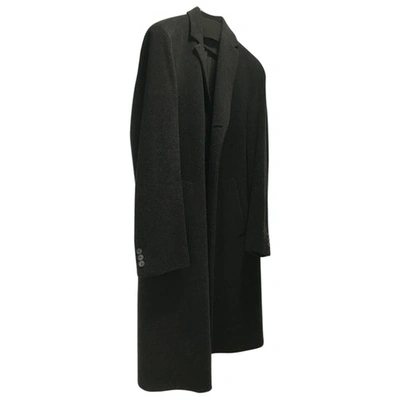 Pre-owned Hugo Boss Wool Coat In Black